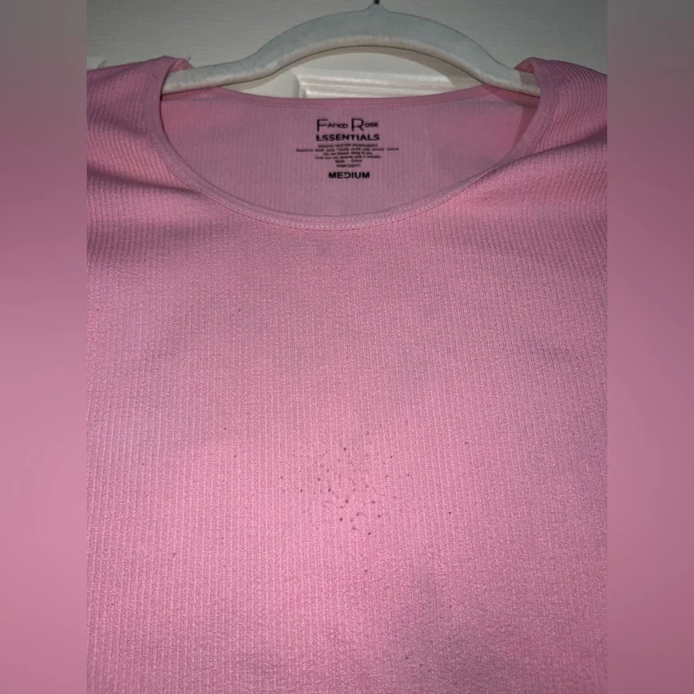 Pink Ribbed Top - Picture 4 of 5